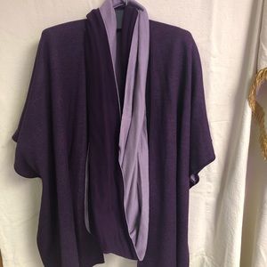 Reversible Ruana and scarf